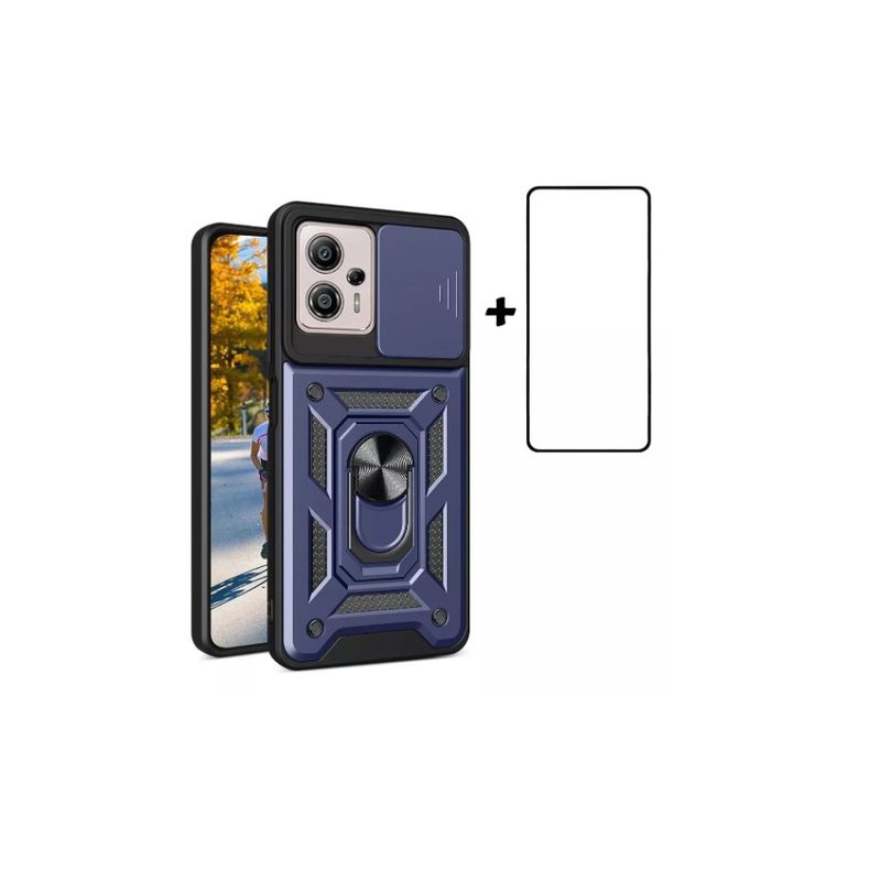 GENERICO - Carcasa Antishock Para Motorola + Lamina Pantalla Moto G13 Azul