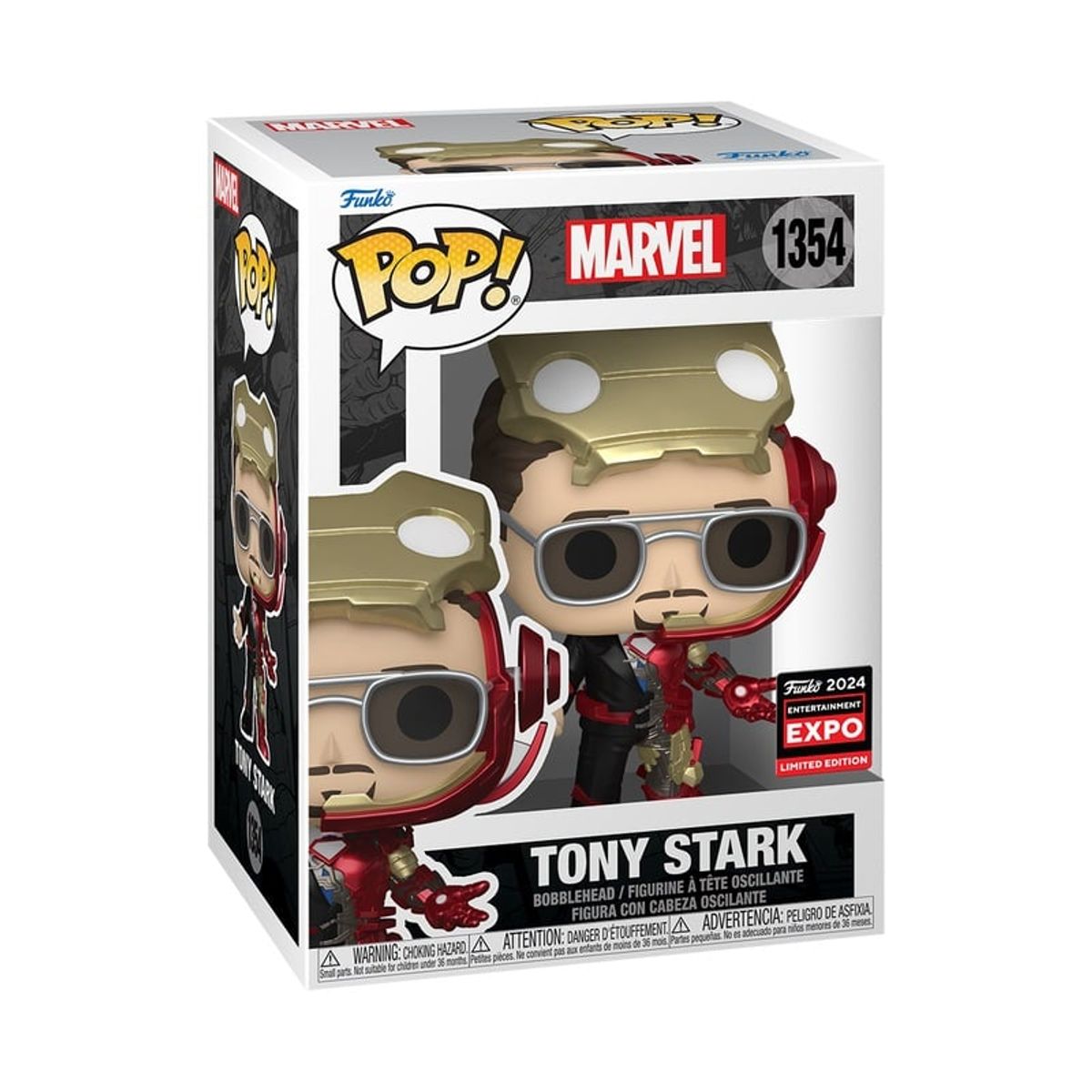 FUNKO - Funko Pop Marvel Tony Stark 1354 (Iron Man) + Protector