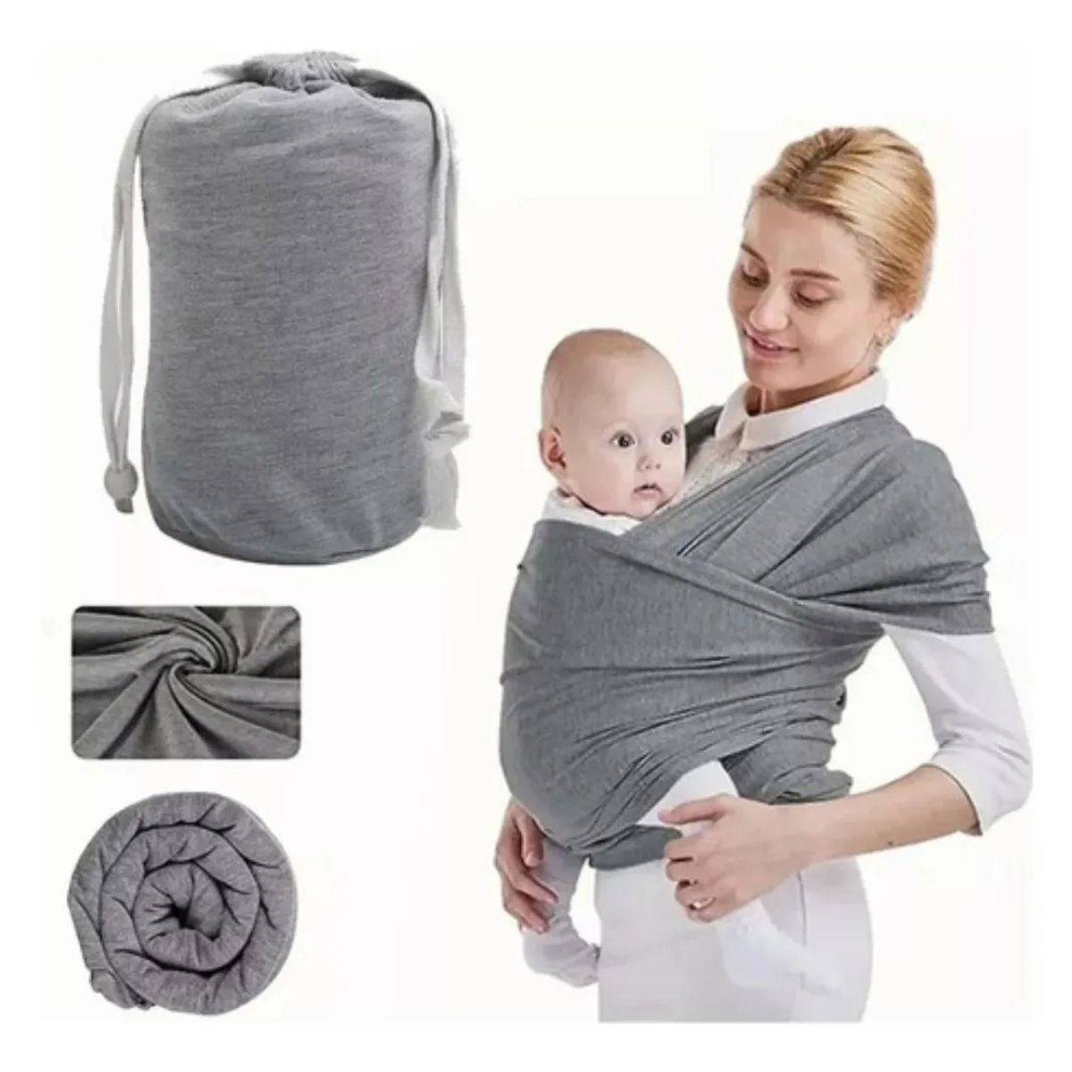 MUNDO MAGIA - Fular Portabebé Semielasticado Con Bolsillo