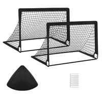 2 Juego De Porterías De Fútbol Portátil Para Niños 120x90cm