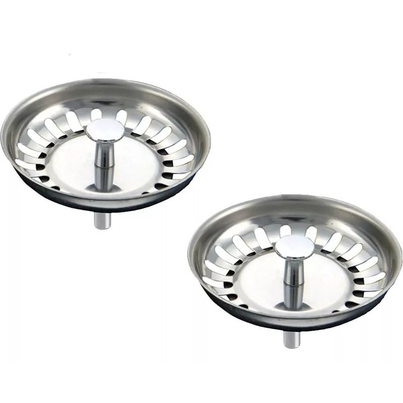 KUANGYE - Tapon Metalico Colador Lavaplatos Fregadero 2 Pzs