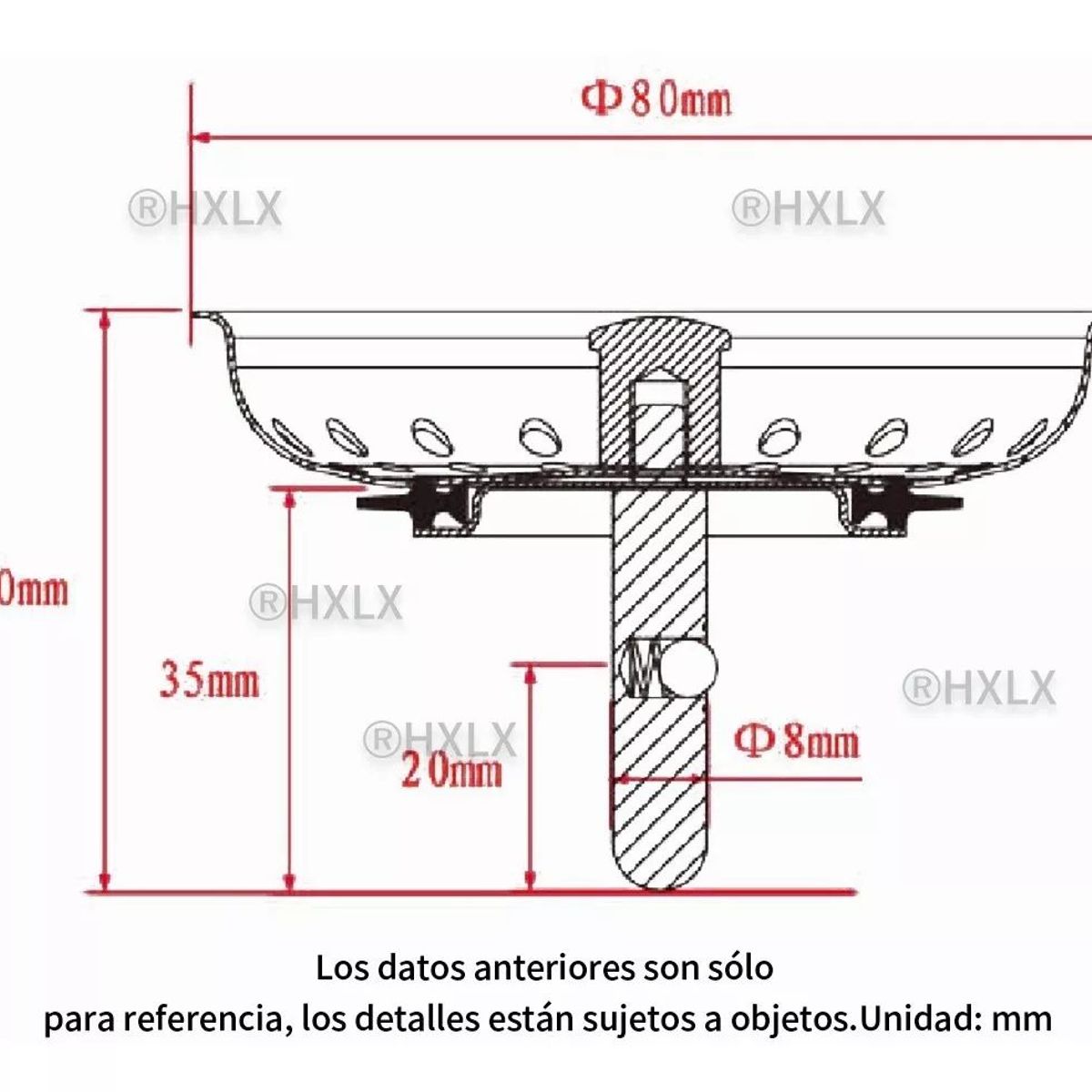 KUANGYE - Tapon Metalico Colador Lavaplatos Fregadero 2 Pzs