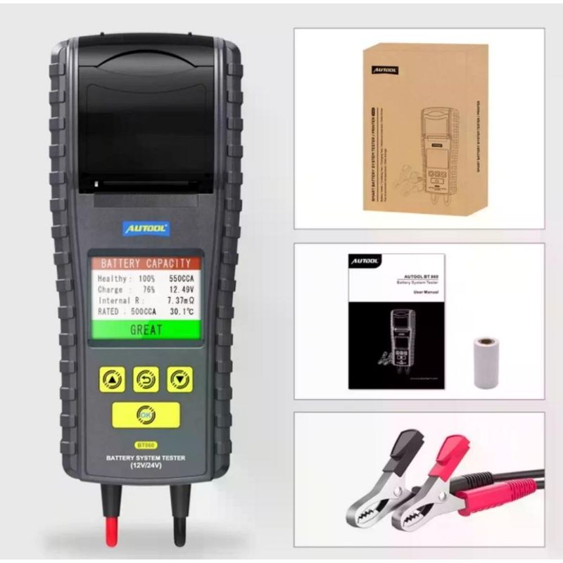 GENERICO - Scanner Bateria Automotriz Autool Bt860 12-24v Plomo Gel Agm