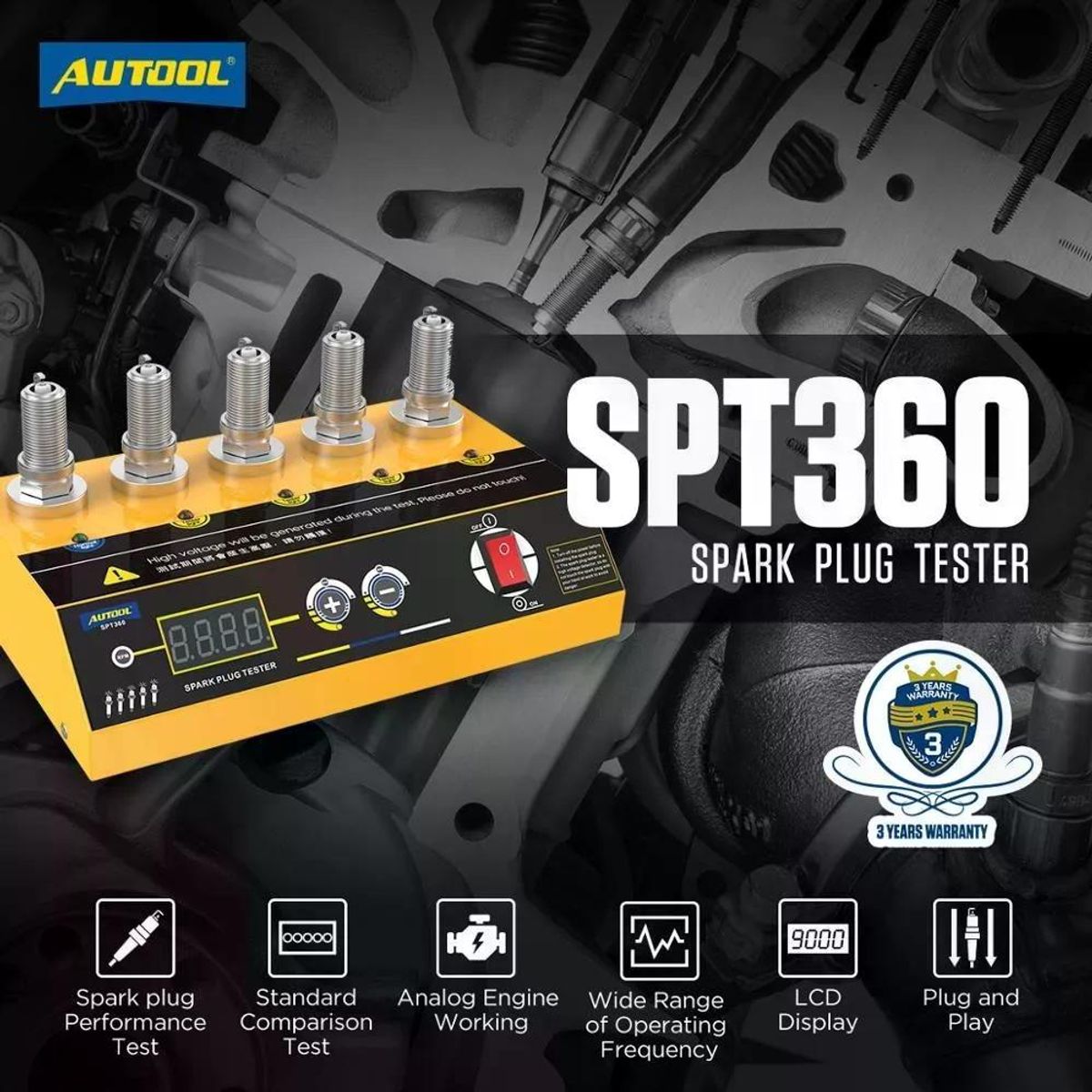 GENERICO - Probador De Bujía Spt360 Encendido Diagnostico Automotriz