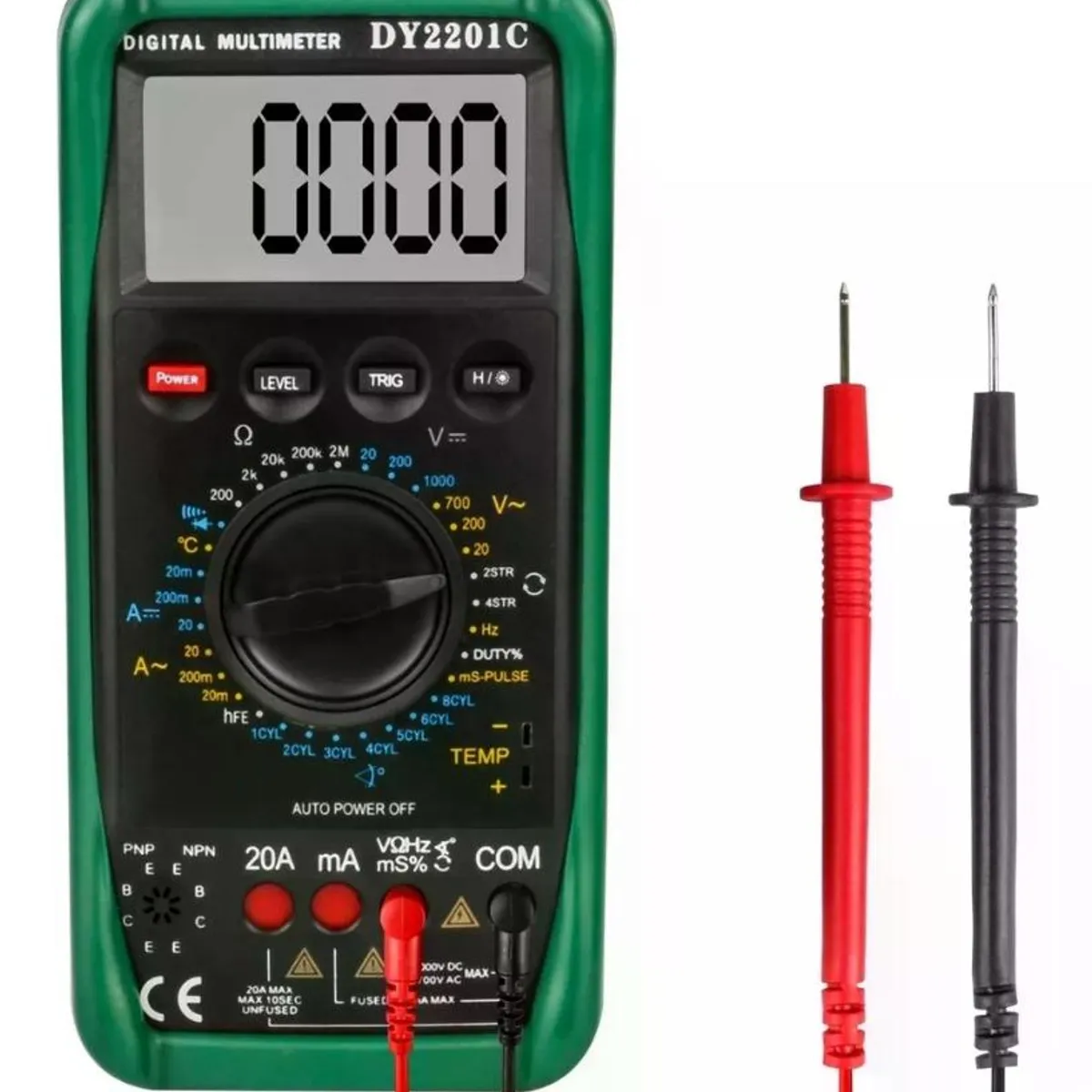 GENERICO - Multitester Multimetro Amperimetro Dy2201c Automotriz