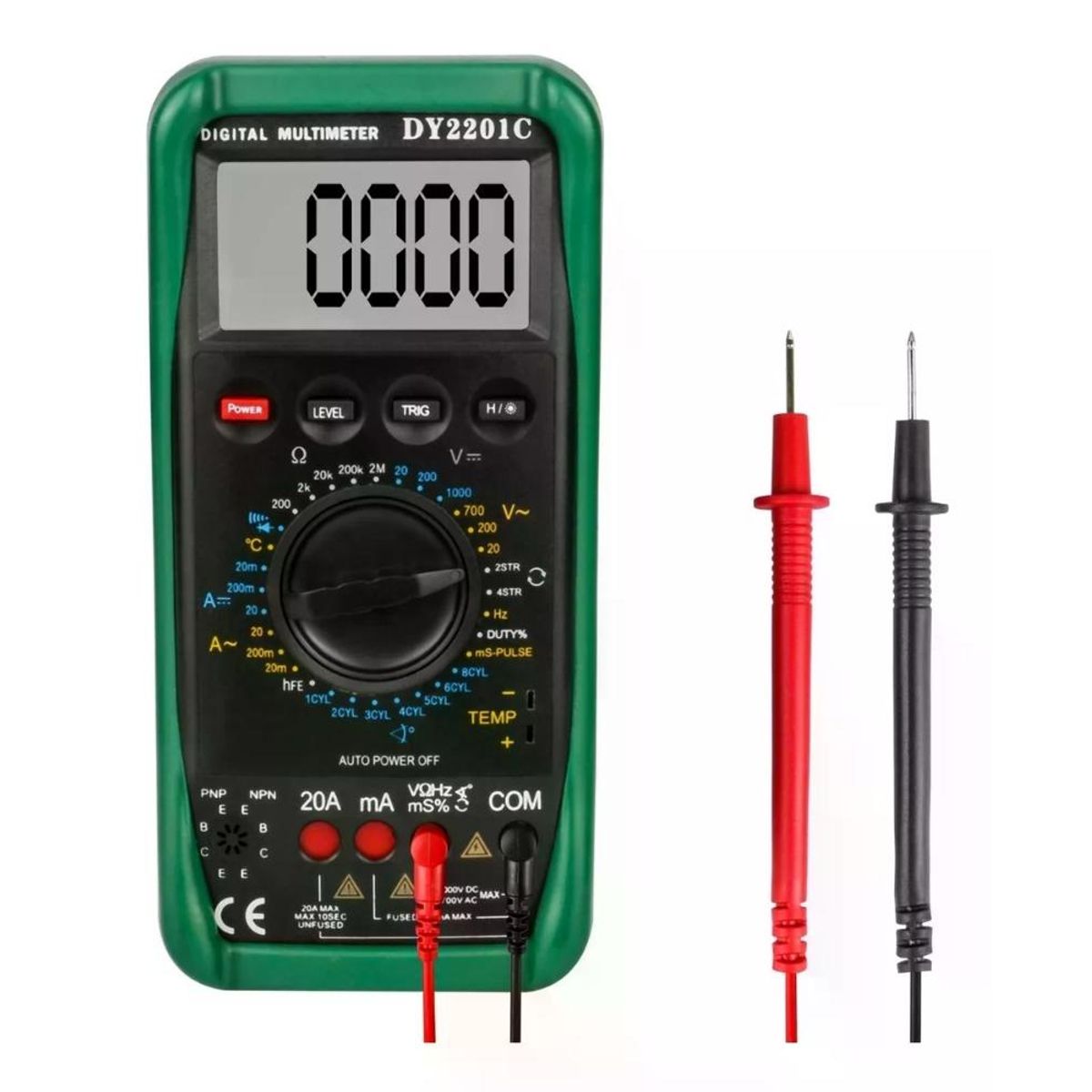GENERICO - Multitester Multimetro Amperimetro Dy2201c Automotriz