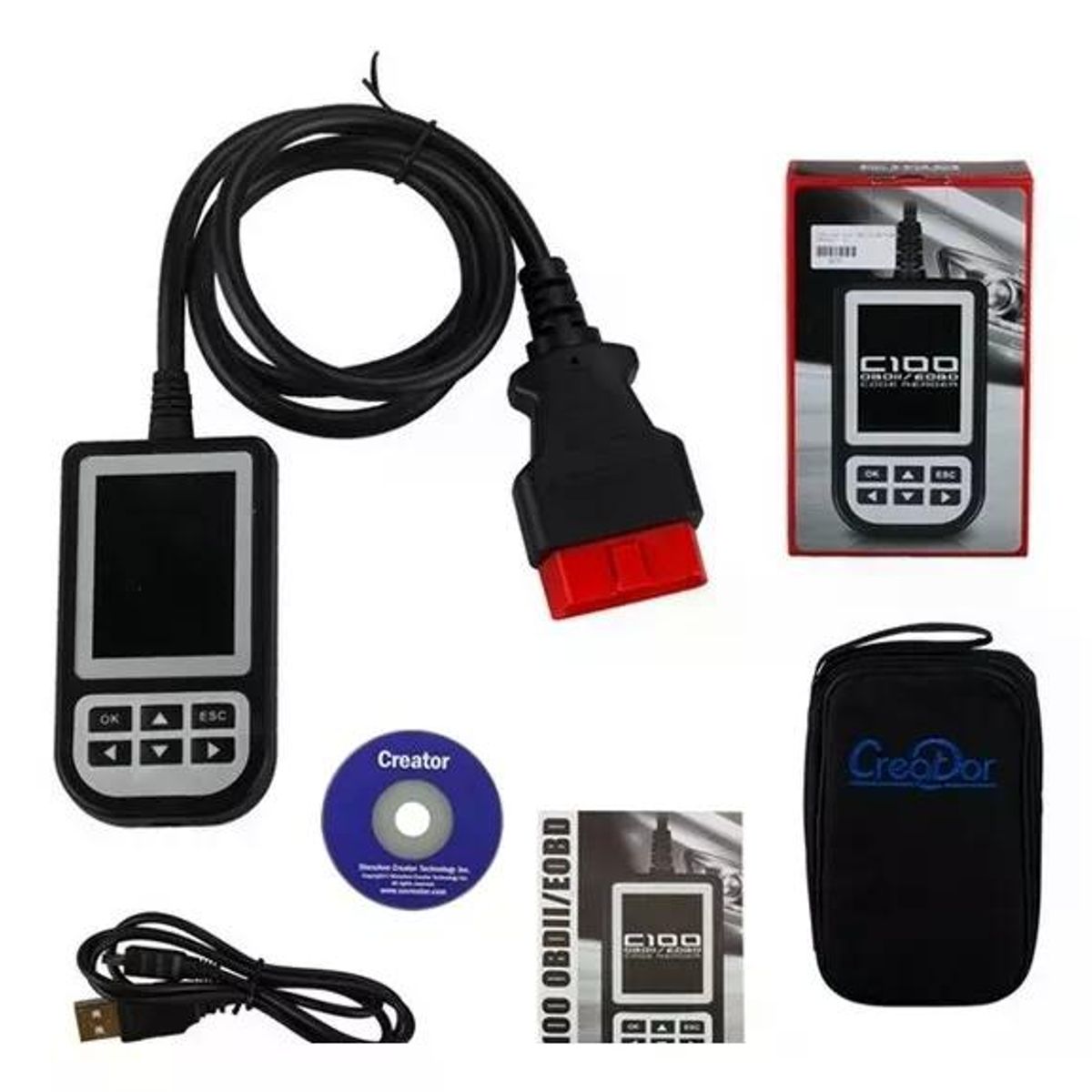 GENERICO - Scanner Automotriz Memoscan C100 V37 Auto Scan Obdii  Eobd