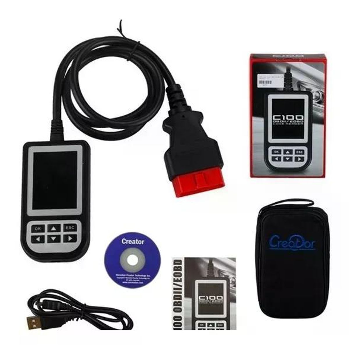GENERICO - Scanner Automotriz Memoscan C100 V37 Auto Scan Obdii  Eobd