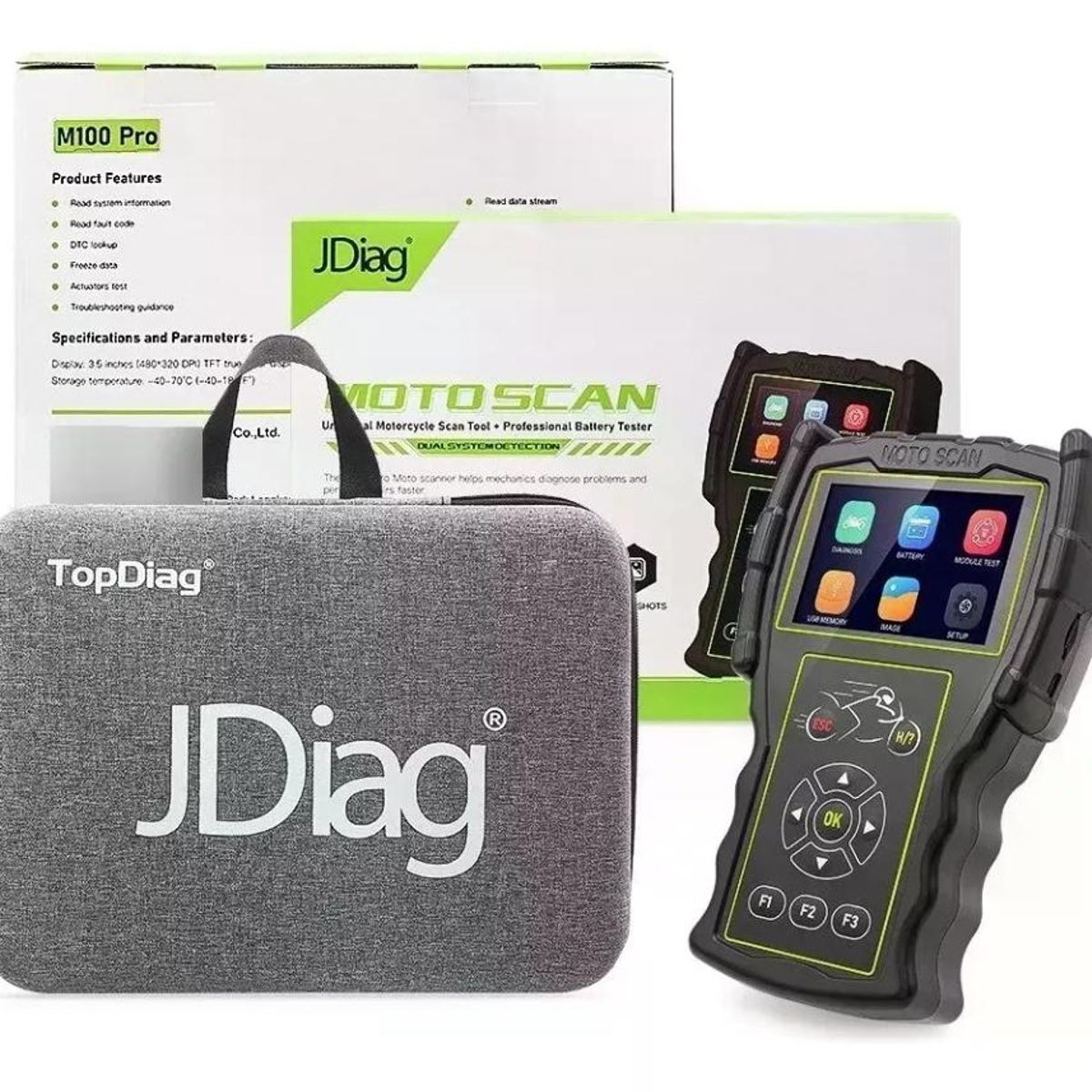 GENERICO - Scanner Motocicletas Motos Jdiag M100 Multimarca