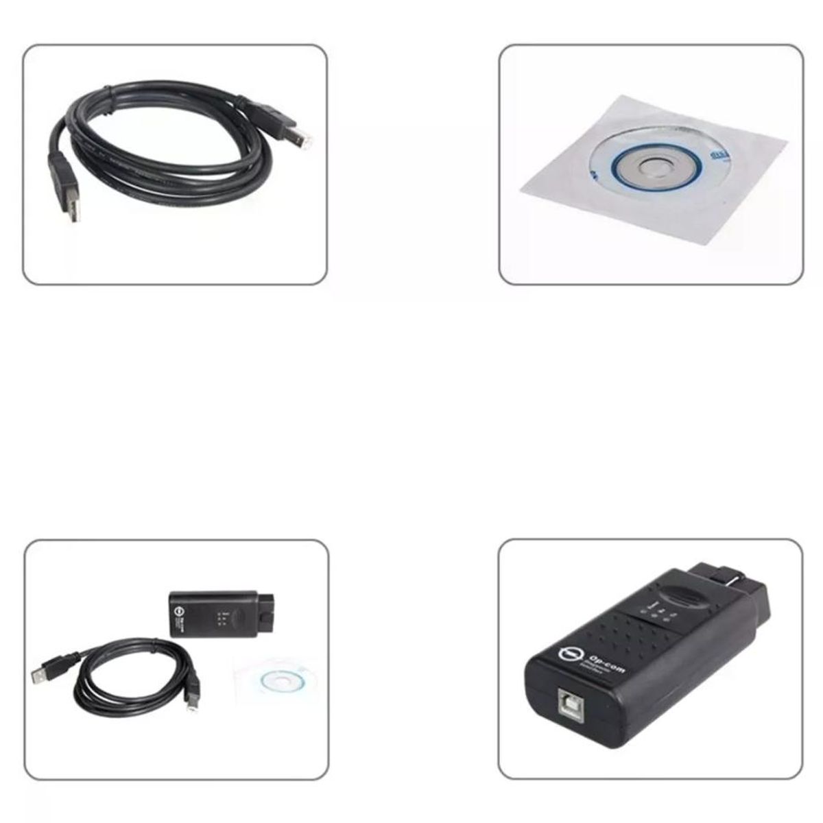 GENERICO - Scanner Op Com Mas Cable 10p Obd2 Opel Chevrolet Profesional