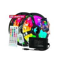 Tira De Luces Led Rrgb Bluetooth Músic 20 Metros