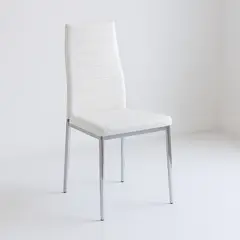 KLIK - Silla Dining Liana con patas cromadas - Blanca