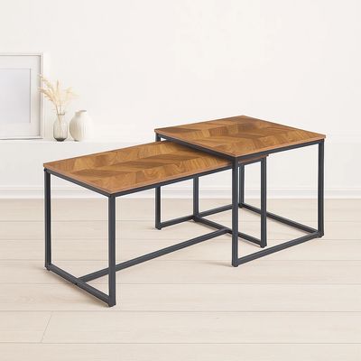 Imagen 2 del producto Mesa de centro doble rectangular - Madera clara