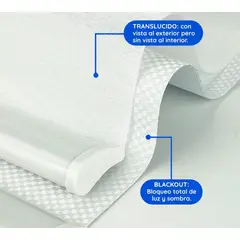 HOME DESIGN - Cortina Roller Doble-Blanco 160x240 Black-out