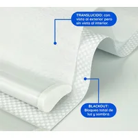 Cortina Roller Doble-Blanco 180x240 Black-out