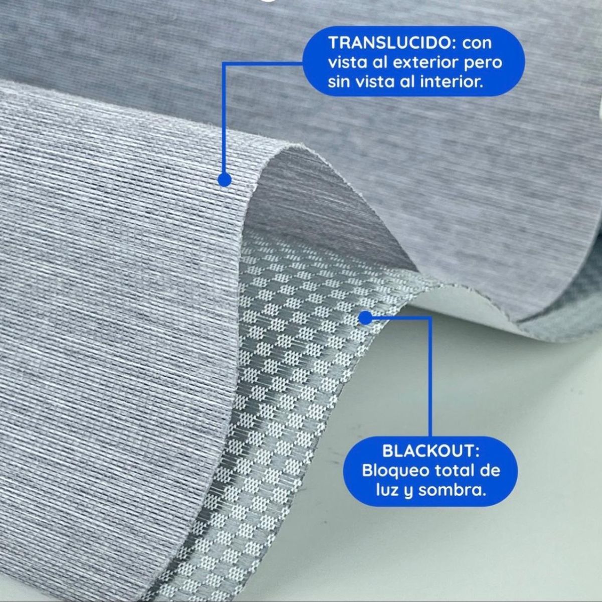 HOME DESIGN - Cortina Roller Doble-Gris 120x240 Black-out