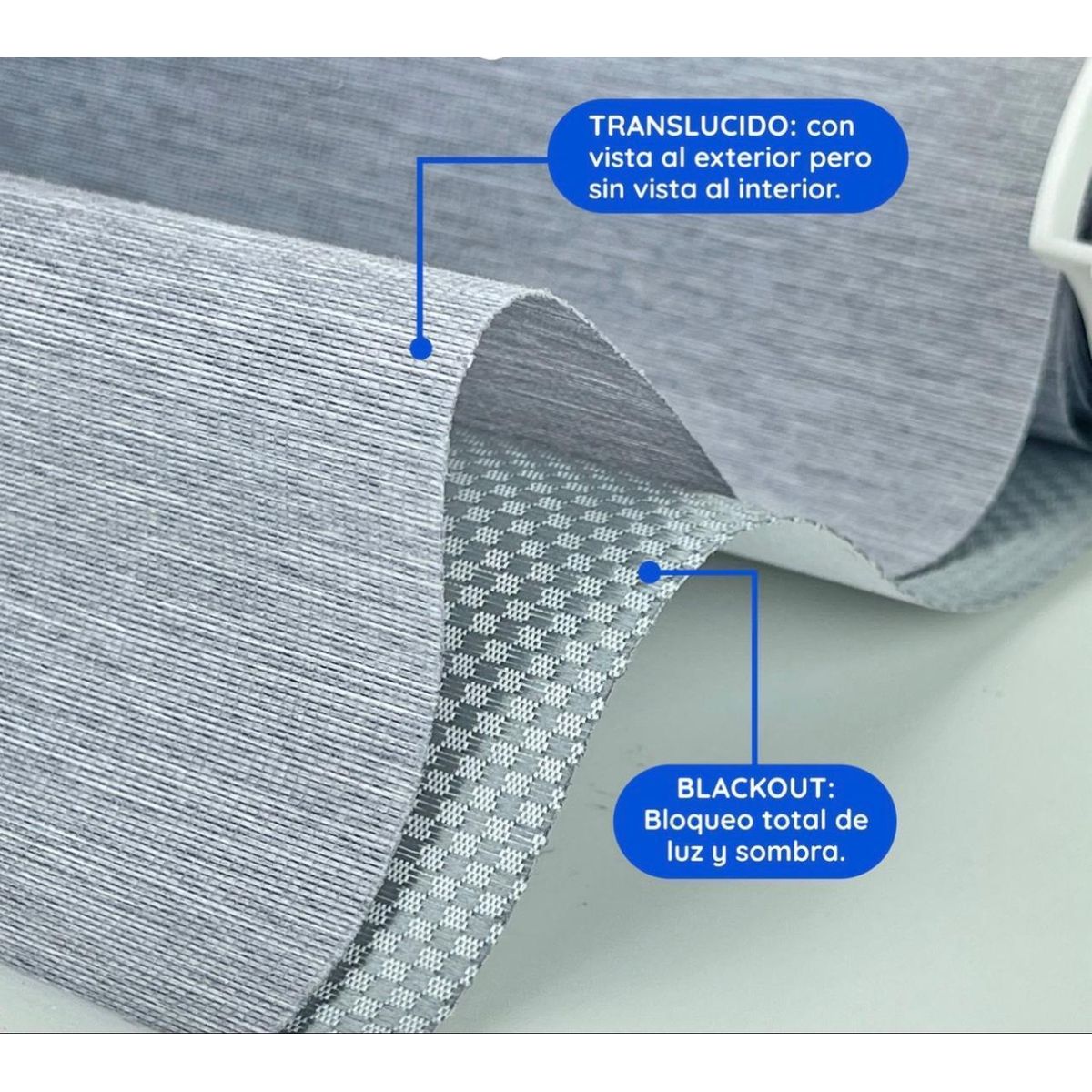 HOME DESIGN - Cortina Roller Doble-Gris 120x240 Black-out