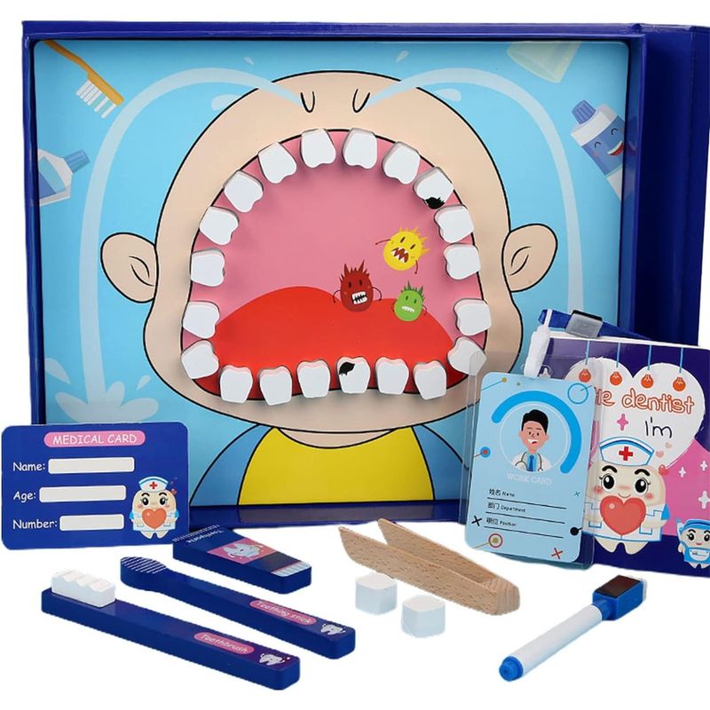 SPACEZAT - Juguete Pequeño Dentista Set Aprendizaje Cuidado Dental
