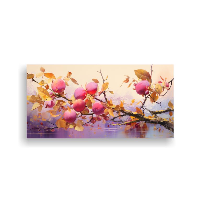 GENERICO - Obra De Arte Abstracta Tela Canvas Exclusiva A Fig Tree Gold 160x80cm