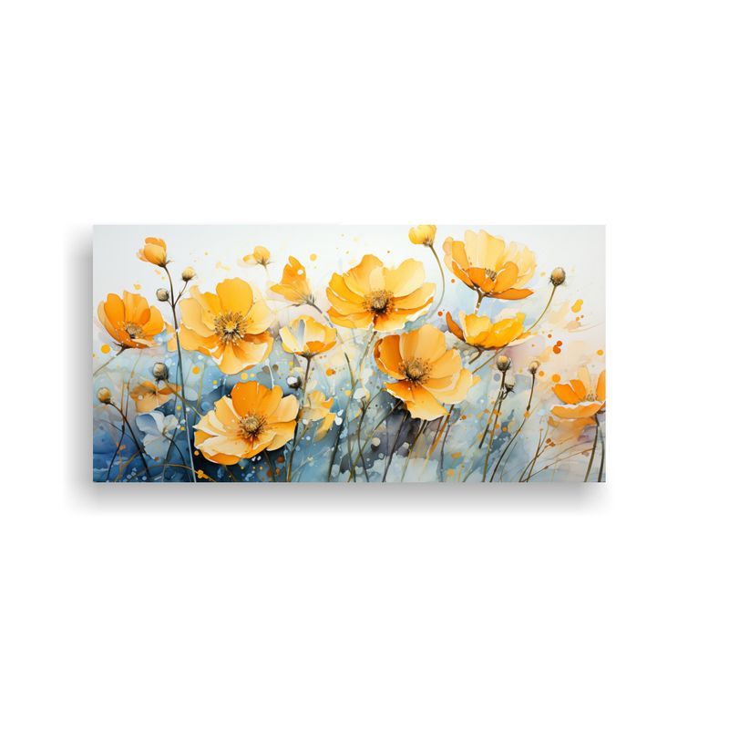 GENERICO - Cuadros Decorativos De Pintura Abstracta De Flores Buttercup 80x40cm