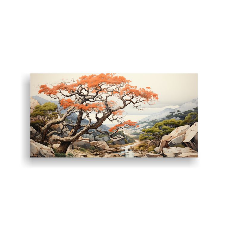 GENERICO - Lienzo Vanguardia Simplicidad Arbutus Tree Colores Sutiles A 160x80cm