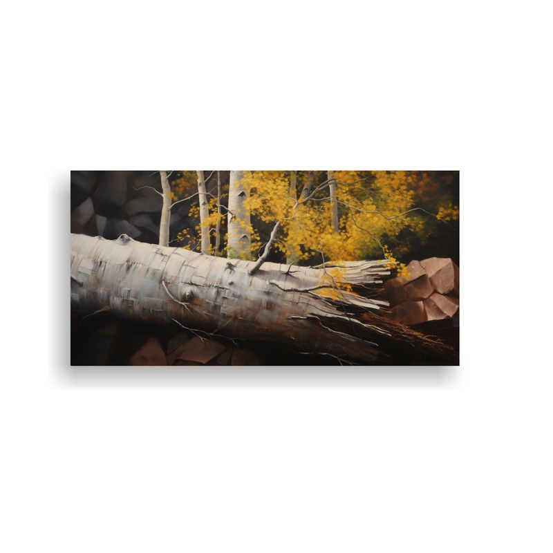 GENERICO - Pintura Abstracta Detallada Estilo óleo De árbol De Aspen  160x80cm