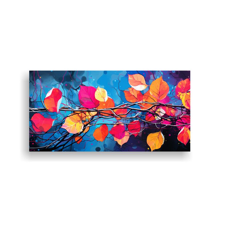 GENERICO - Arte Intensidad Horizontal Del árbol Aspen En Colores Vibra 160x80cm