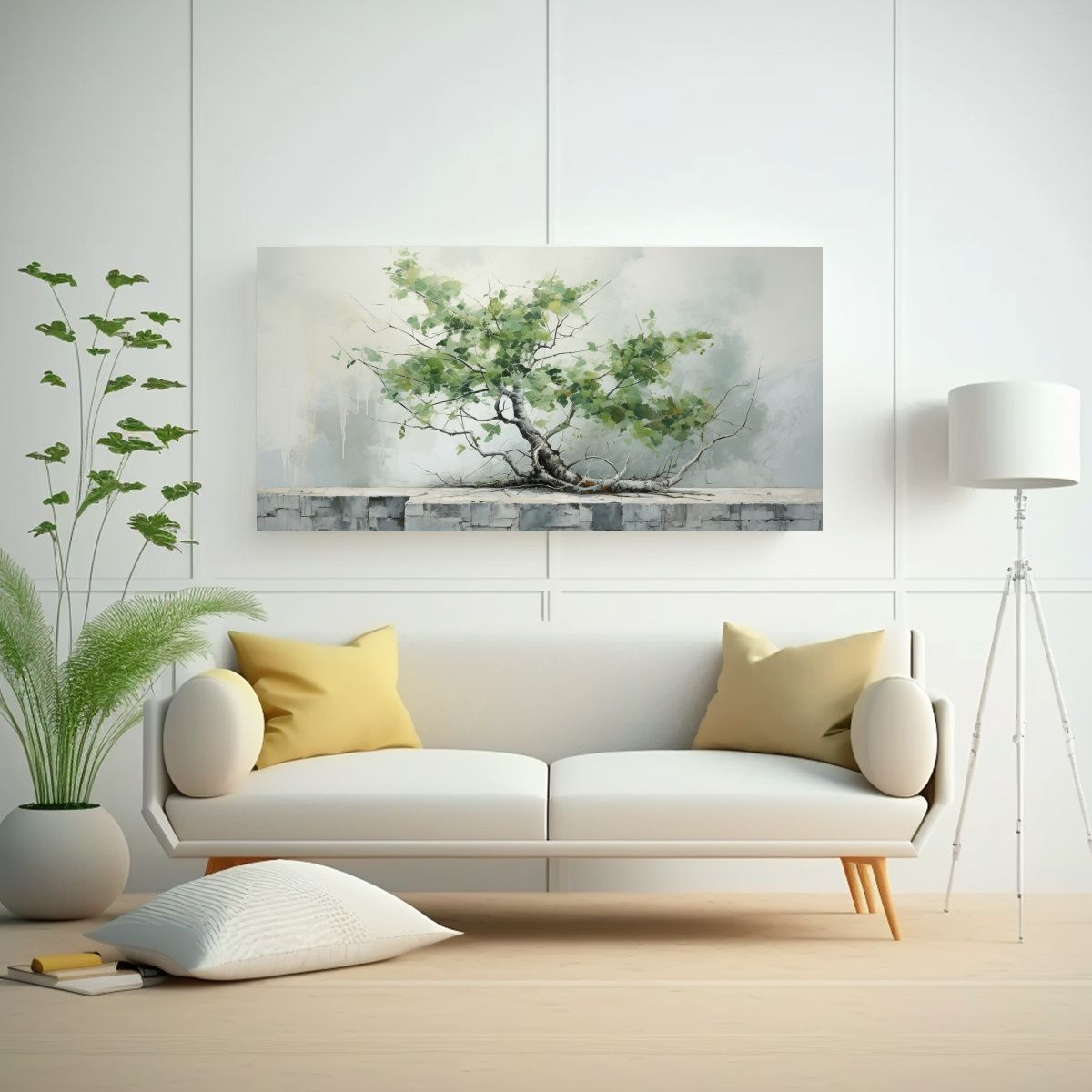 GENERICO - Pintura Abstracta De Alta Calidad De Un árbol Bonsái De Ab 160x80cm