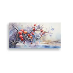 GENERICO - Pintura Abstracta De Colores Rojo Y Azul De árbol De Higo E 160x80cm
