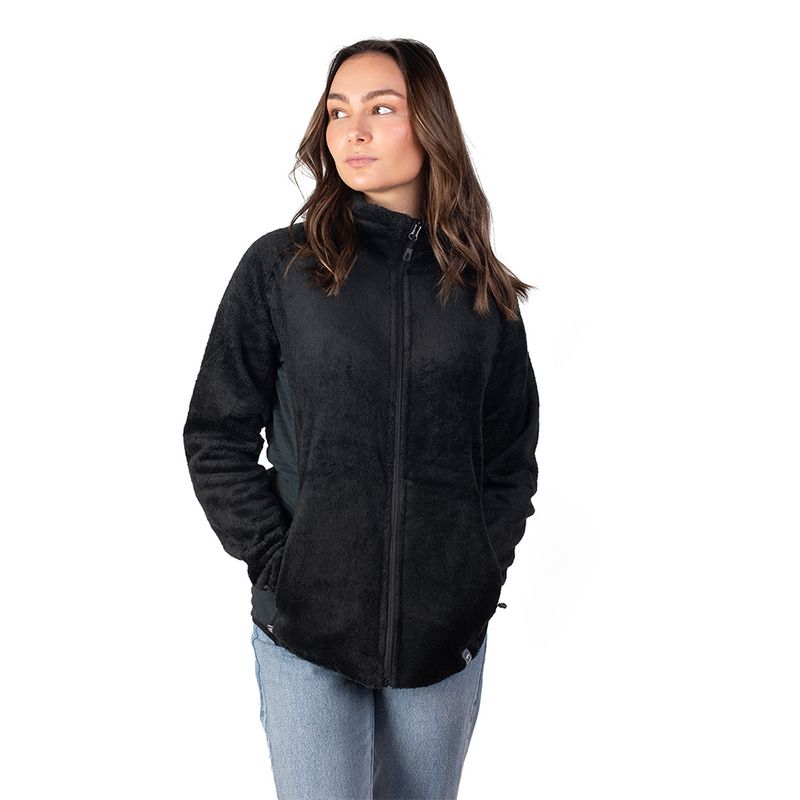 LENGA - Chaqueta Micropolar Mujer Furry Grey Lenga® Cierres Ykk®