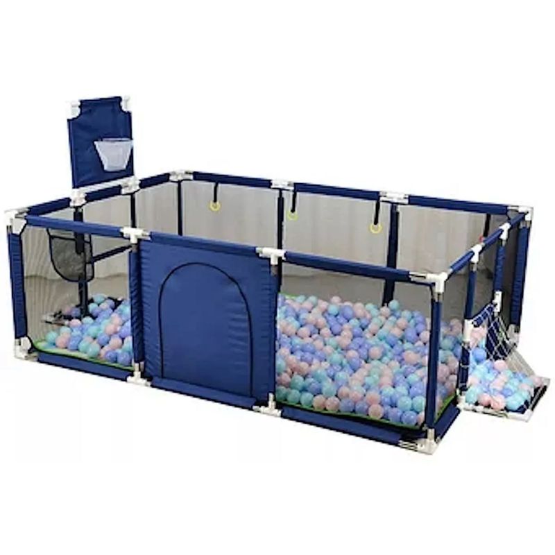 MUNDO MAGIA - Corral Seguridad Bebes Con Aro De Basket 180cm
