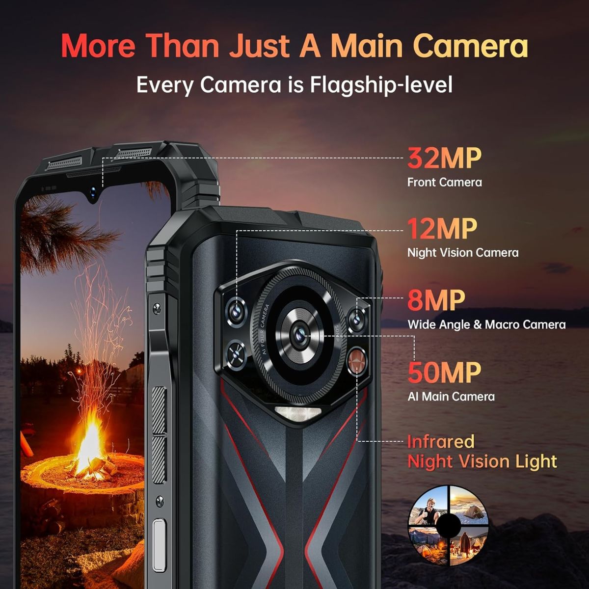 DOOGEE - Doogee S118 - Celular Rugged Resistente Android 14 8+512GB