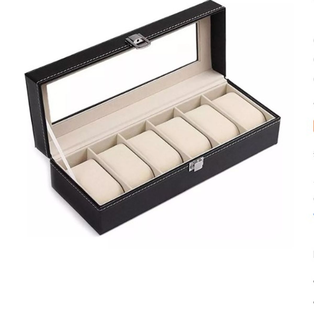 GENERICO - Caja Organizador Relojes Exhibidor 6 Unid  Joyero