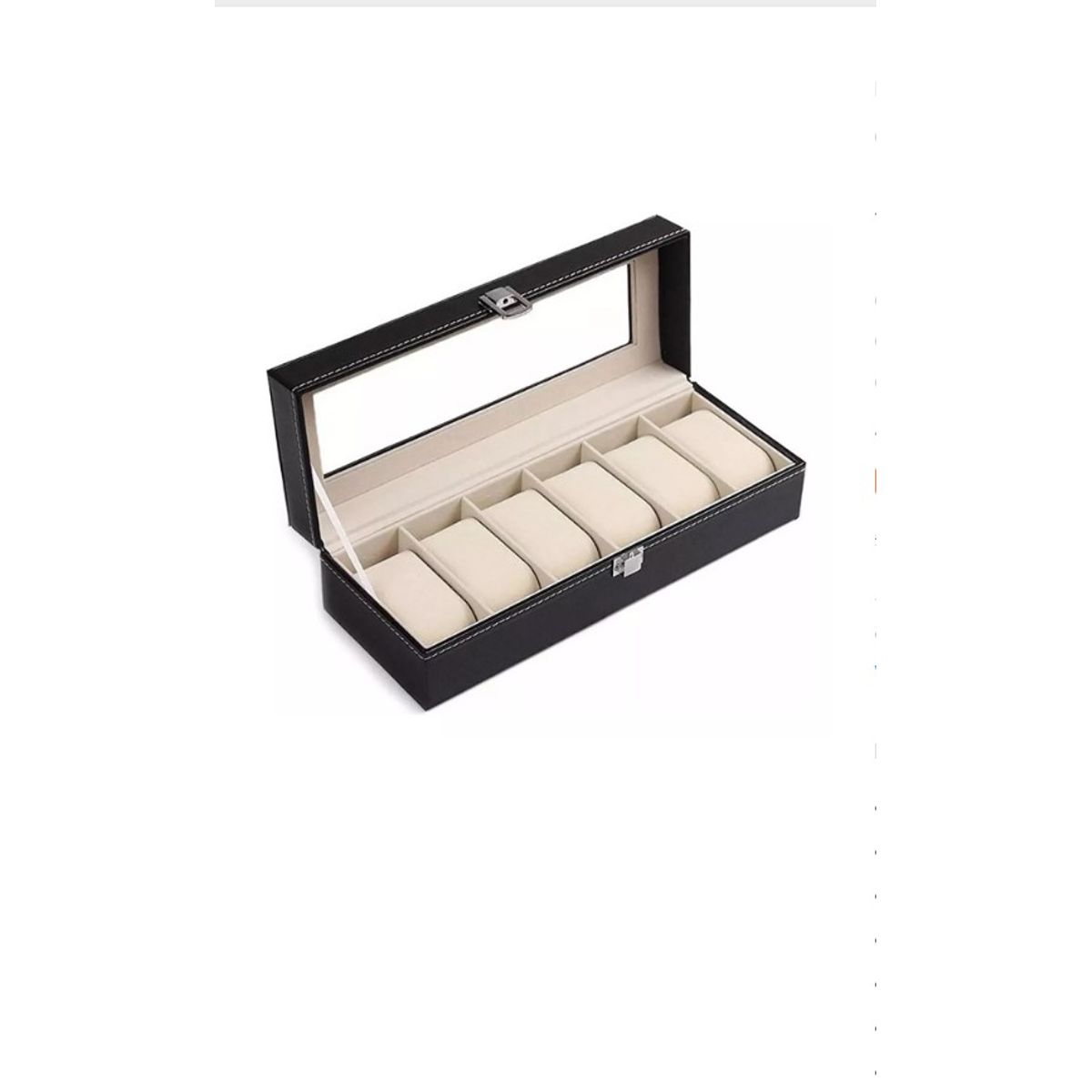 GENERICO - Caja Organizador Relojes Exhibidor 6 Unid  Joyero
