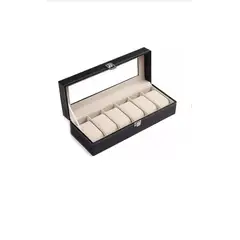 GENERICO - Caja Organizador Relojes Exhibidor 6 Unid Joyero