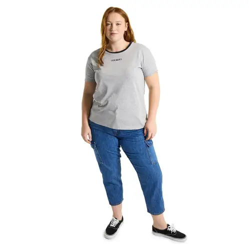 BURTON - Polera Manga Corta Mujer Vault Gris
