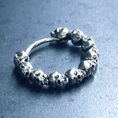 MALEVO JOYAS - Aros de Plata Modelo Skullchain