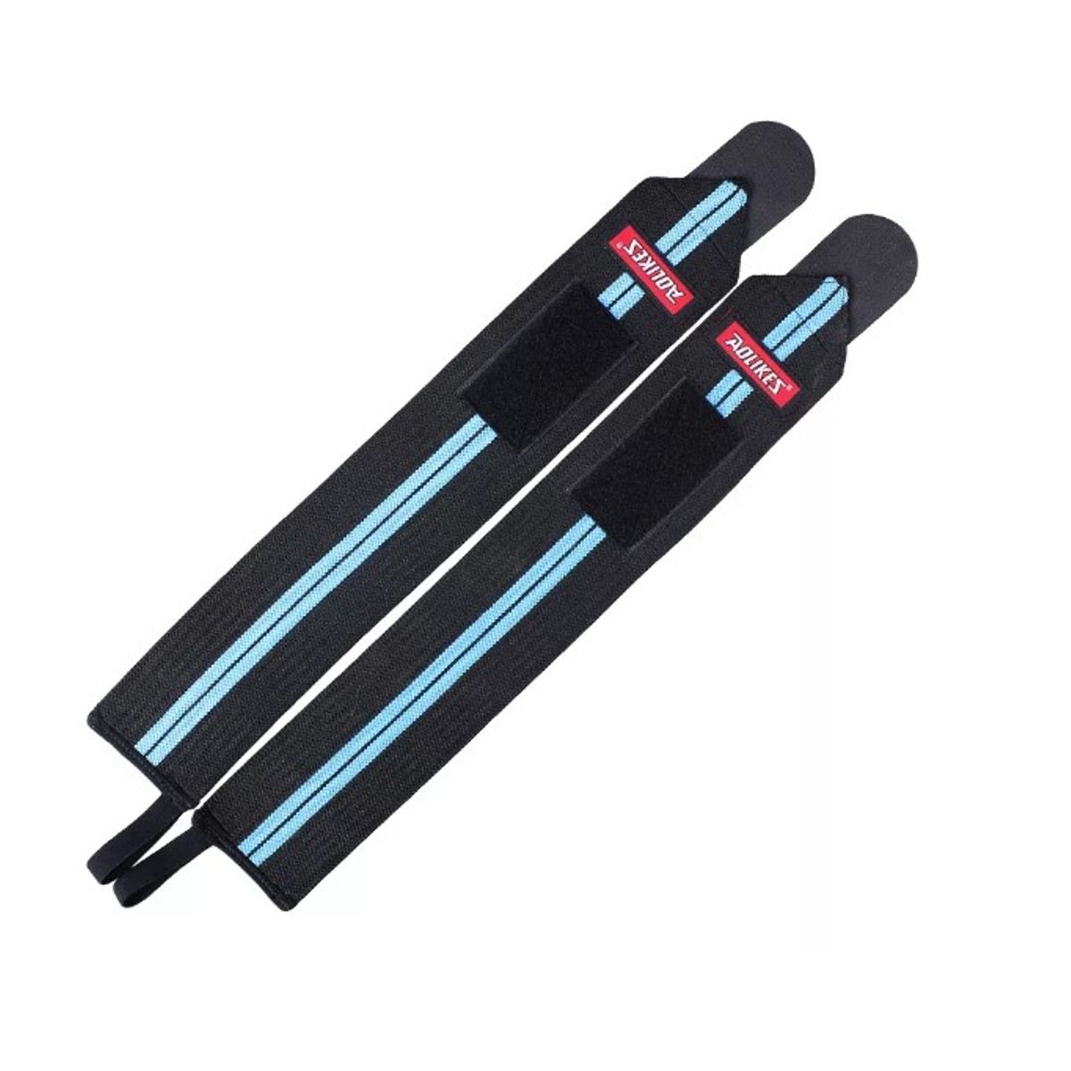 GENERICO - Par Muñequera Crossfit Fitness  Elasticada Negro y Azul