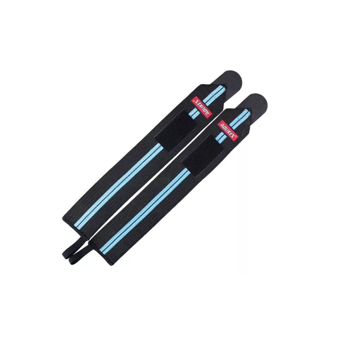 GENERICO - Par Muñequera Crossfit Fitness  Elasticada Negro y Azul