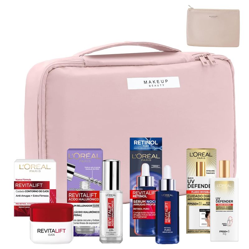 LOREAL PARIS - Set Cuidado Facial  Loreal + Cosmetiquero De Viaje