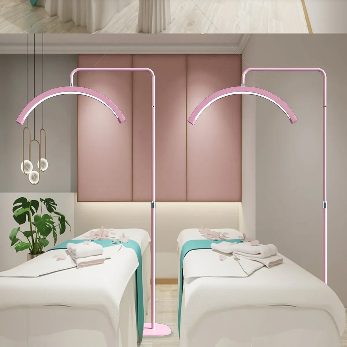 GENERICO - Lampara para Pestañas Led Media Luna Rosada