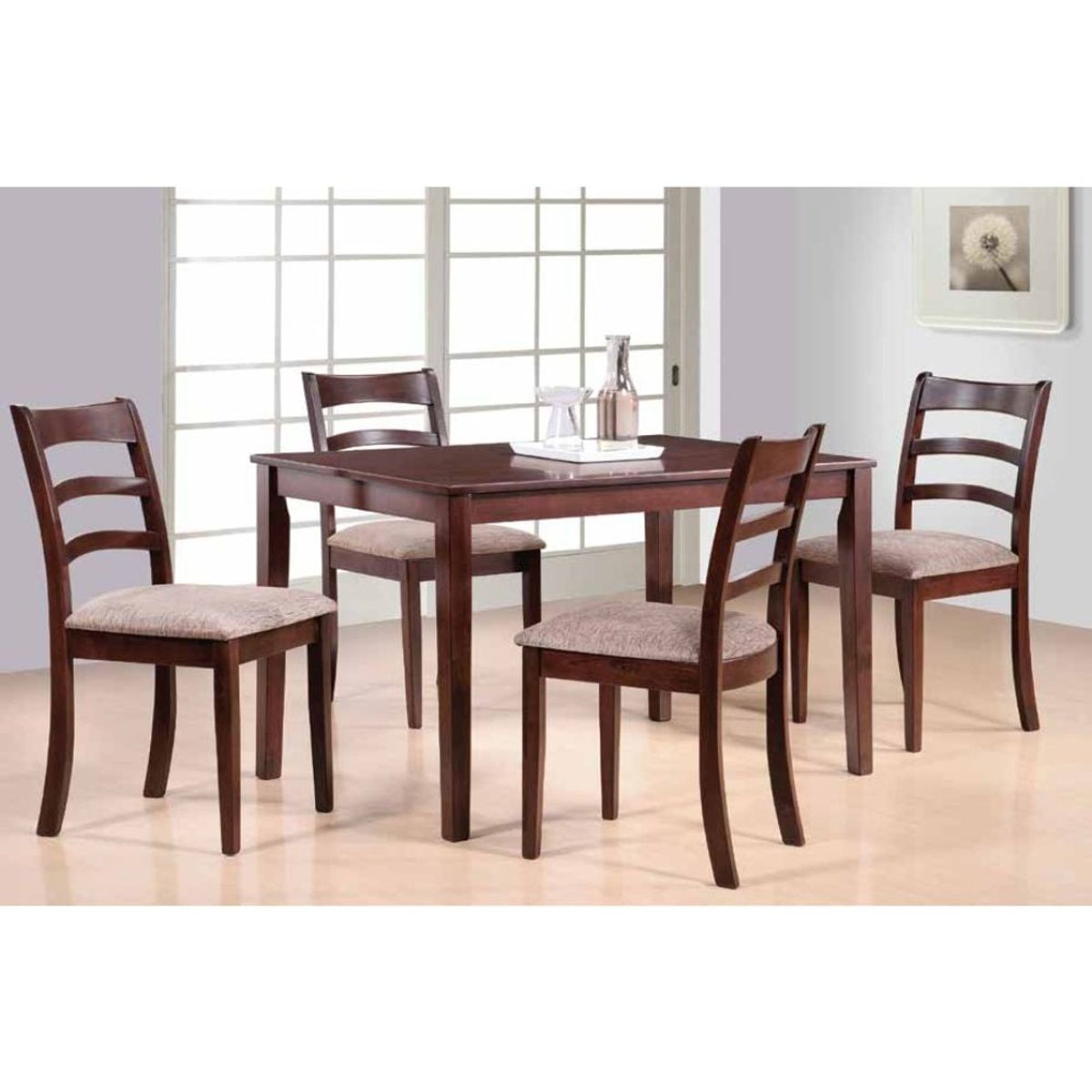 GENERICO - Juego Comedor Pelle 4 Sillas