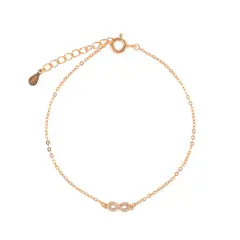 BOAZ JOYAS - PULSERA INFINITO BAÑADA EN ORO ROSADO