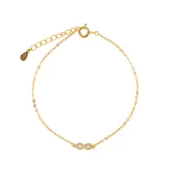 BOAZ JOYAS - PULSERA INFINITO BAÑADA EN ORO