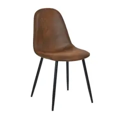 KLIK - Silla Spoon Ecocuero vintage café oscuro