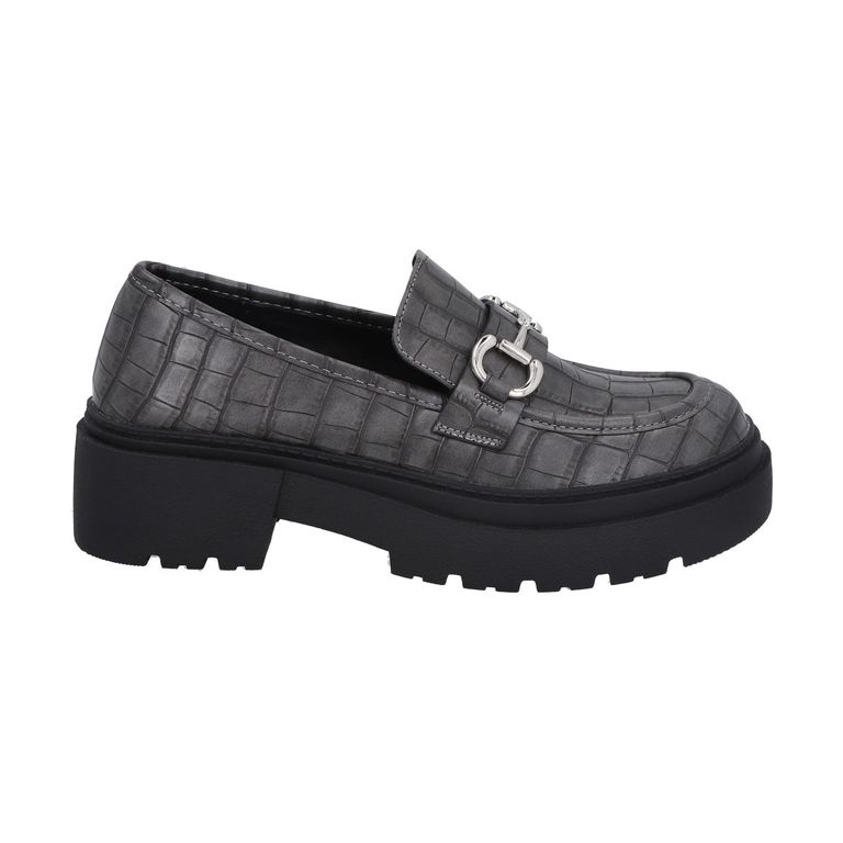 Mocasín Mujer Negro/Gris Gretha
