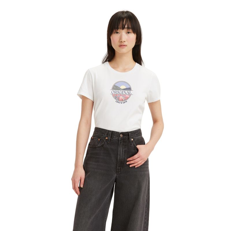 LEVIS - Polera Mujer Regular Fit Lisa Blanco Levis