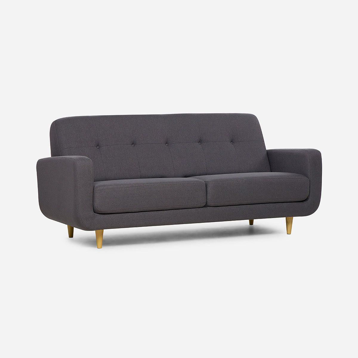 ROSEN - Sofá Rosen Sophia 3 Cuerpos Tela Grafito