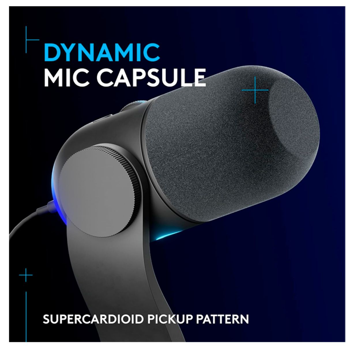 LOGITECH - Micrófono Gamer RGB Dinámico YETI GX