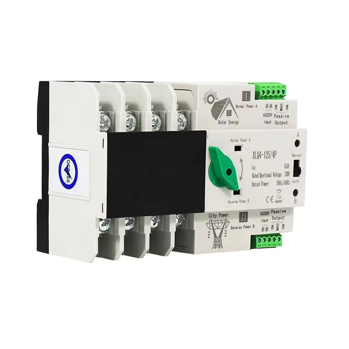 SOLIOT - Interruptor Ats Transferencia Automática 4p 100a Trifásico